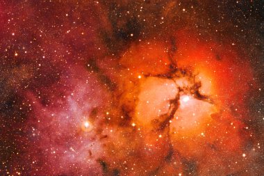 Dış uzay, kozmik manzara. Nebula. Bu görüntünün elementleri NASA tarafından desteklenmektedir.