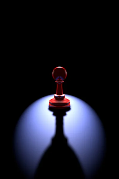 Lonely chess piece (pawn - a wine glass) — Stock Photo, Image