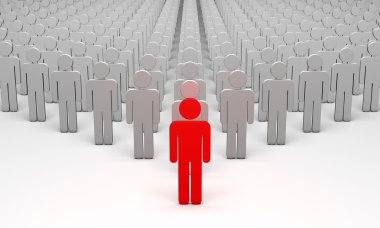 Avatar (sembolik rakamlar insan) .3d illüstrasyon render