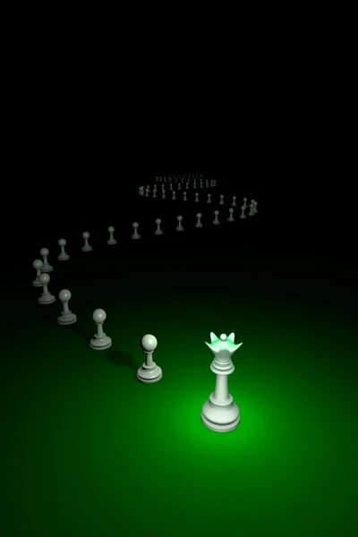Manovra astuzia.Politica flessibile (metafora degli scacchi). Renderizzazione 3D — Foto Stock