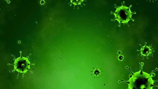 Virus Serangan Virus Influenza Daerah Sekitarnya Sars Cov Covid Wuhan — Stok Video