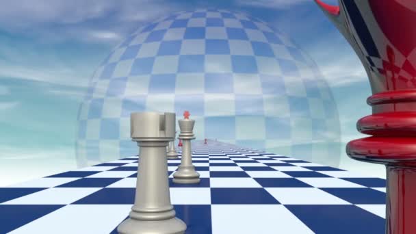 Міжнародні відносини (шахова метафора ) — стокове відео
