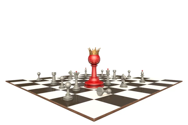Новый начальник (шахматная метафора ) — стоковое фото