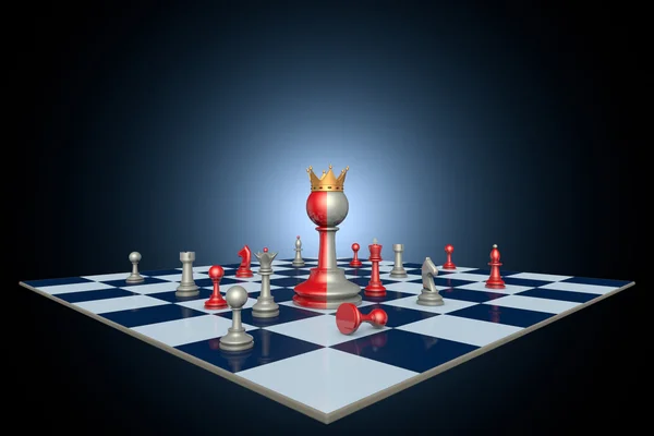 Successful political career (chess metaphor) — Stock Photo, Image