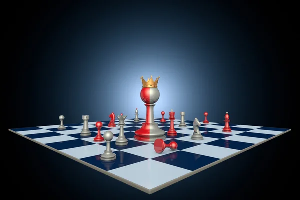 Successful political career (chess metaphor)