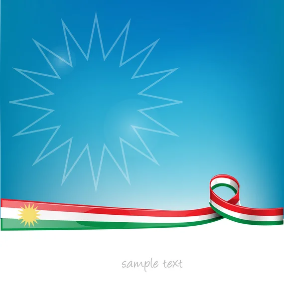 Kurdistan lag on background — Stock Vector