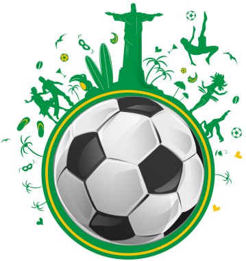 Brezilya simge futbol topuyla kümesi  