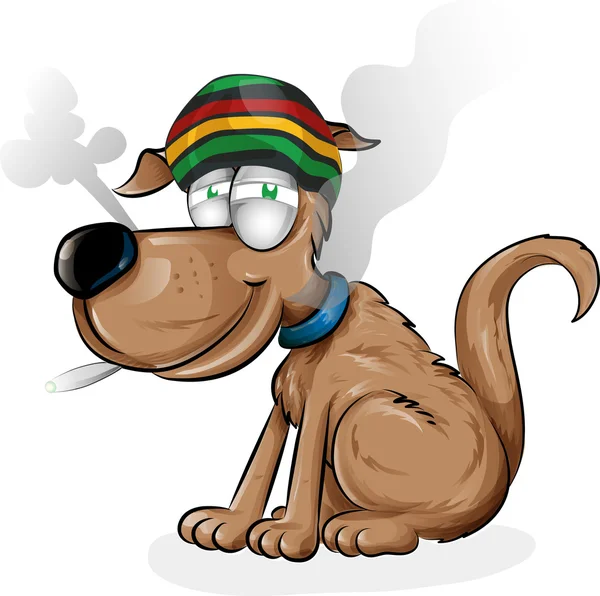 Dessin animé pour chien jamaïcain — Image vectorielle