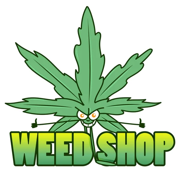 Tienda Marihuana Medicinal Logos Con Hojas Cáñamo Articulaciones Dispositivos Para — Archivo Imágenes Vectoriales