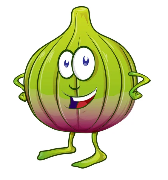 Fig Fruit cartoon mascot character on white background — Stock Illustration Fig Fruit Cartoon Mascot Character White Background Stock Illustration