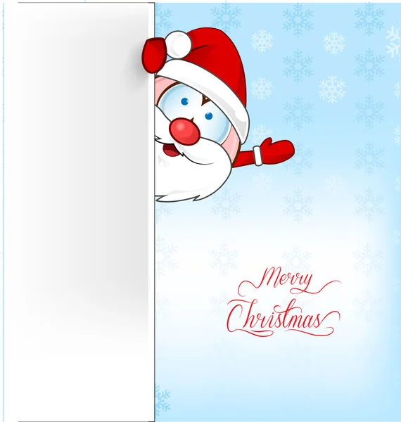 Weihnachtsmann-Karikatur auf Hintergrund — Stockvektor