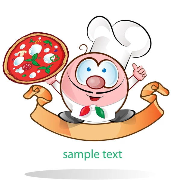 Italiaanse chef-kok cartoon — Stockvector