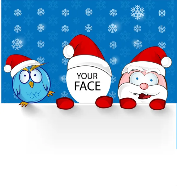 Santa claus com fundo costumize — Vetor de Stock