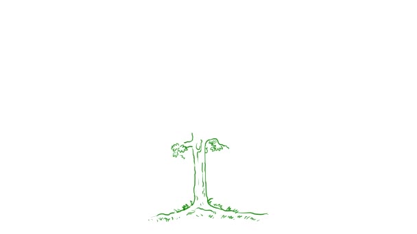 grünen Baum Hand zeichnen