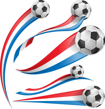 Fransa ve Hollanda bayrağı futbol topuyla ayarla