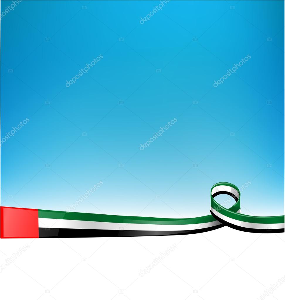 emirates flag on backgroun