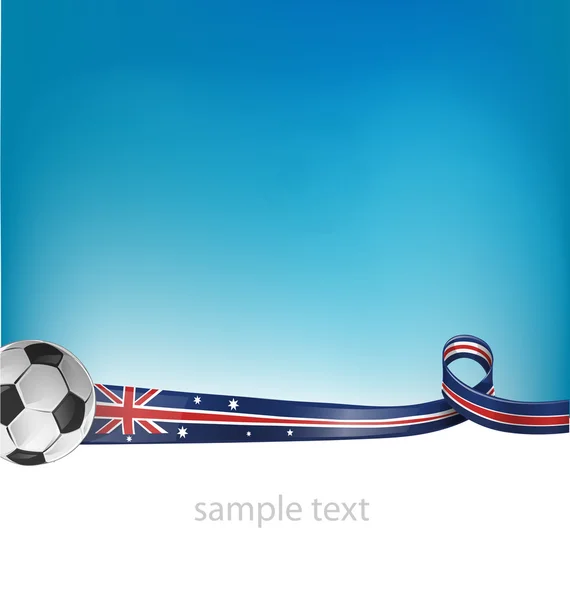Αυστραλιανή σημαία με μπάλα ποδοσφαίρου — Διανυσματικό Αρχείο