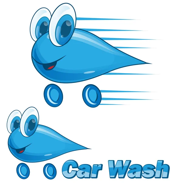 Car wash drip cartoon — Stock Vector