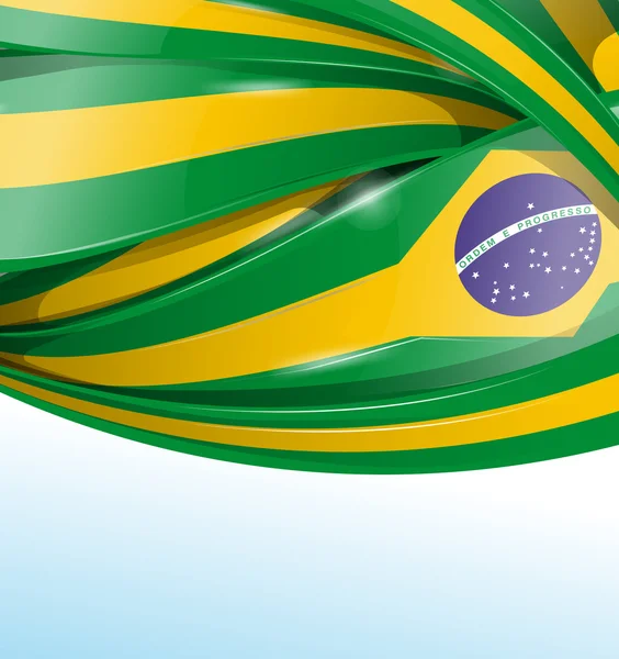 Brasil fundo com conjunto de bandeira — Vetor de Stock