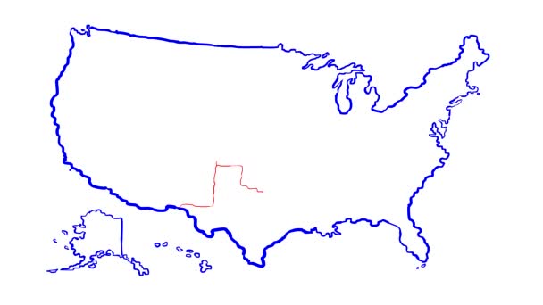 Estados Unidos da América mapa — Vídeo de Stock