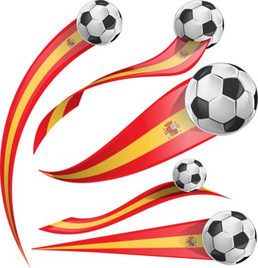 Futbol topuyla ayarla İspanya bayrağı