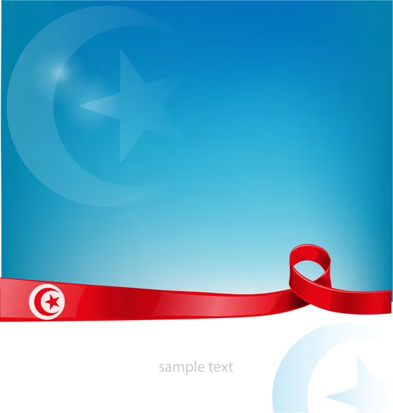 Tunisia flag on background — Stock Vector