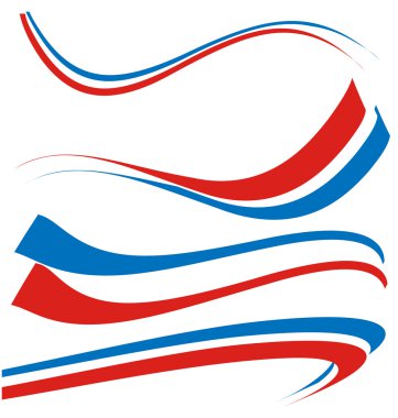 Fransa bayrağı ayarlanmış beyaz izole 