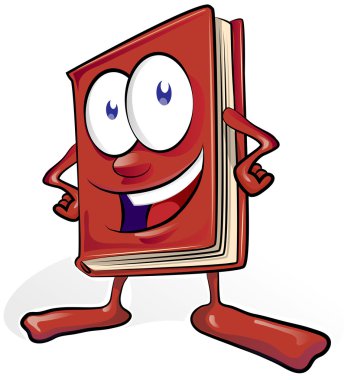 Beyaz adam kitap karikatür eğlenceli