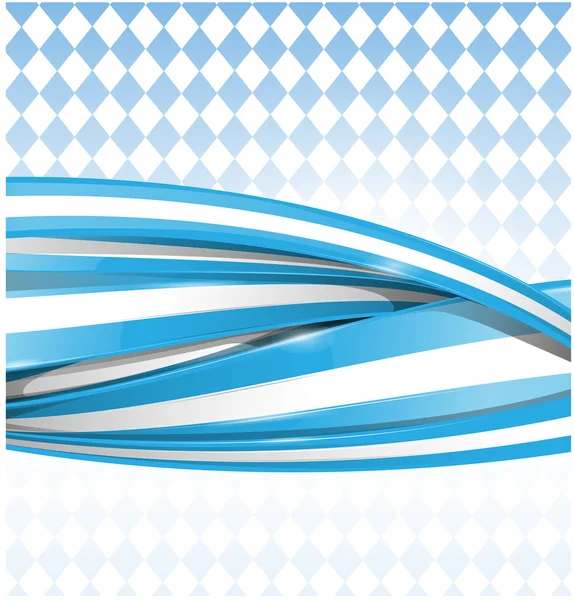 Bavarian ribbon flag on blue background — Stock Vector