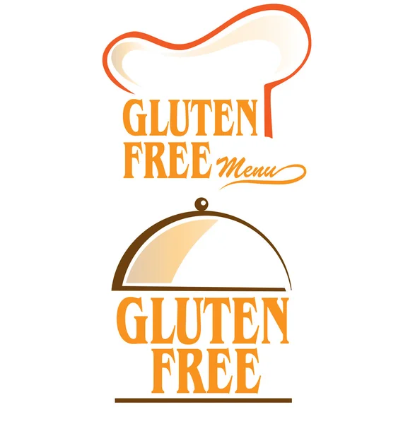Gluten free symbol set isolated on white background — Stock Vector