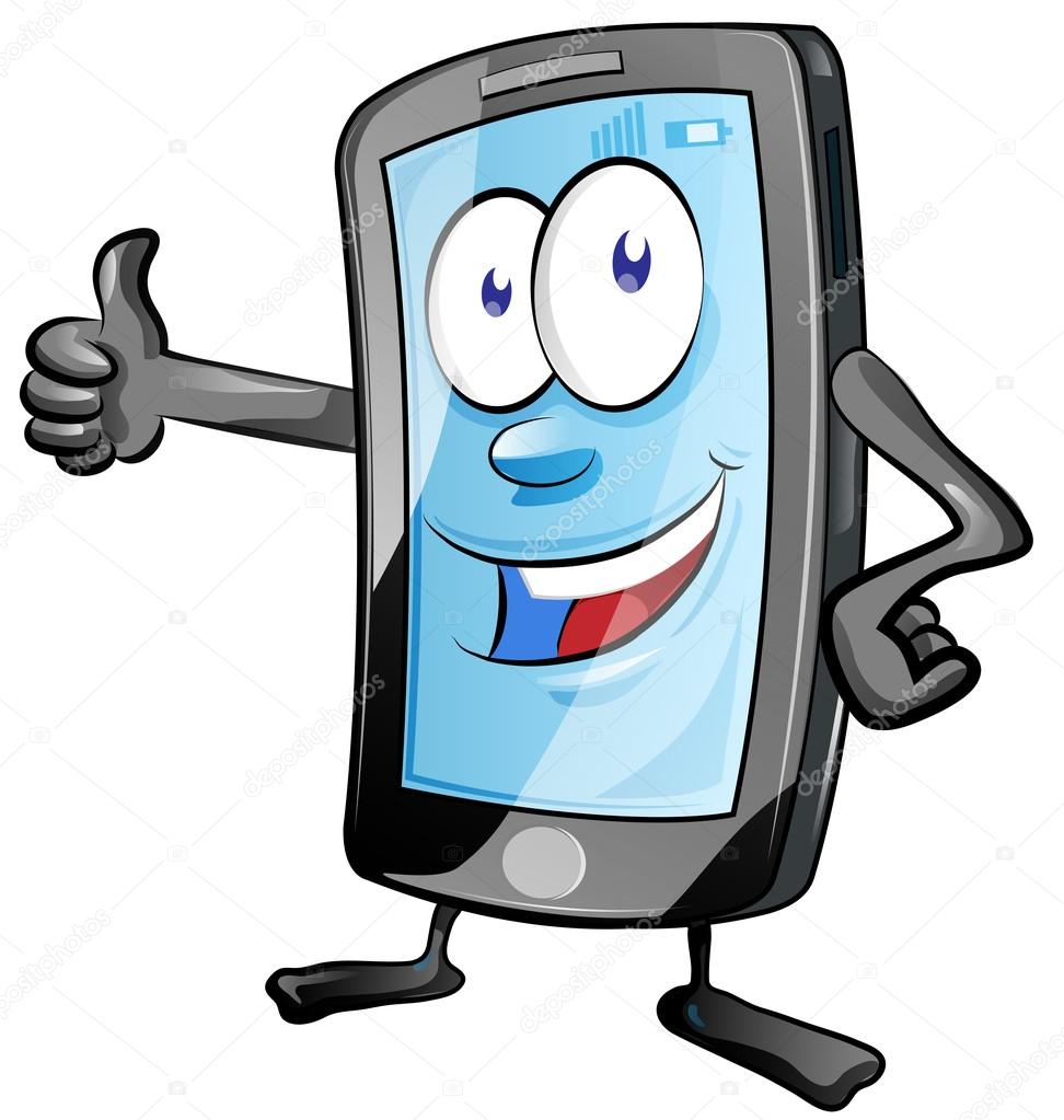 Mobile phone cartoon Stock Vector Image by ©Doom.ko #79718372