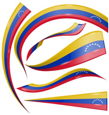 venezuela bayrak beyaz arka plan üzerinde ayarla