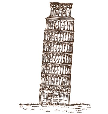 Pisa Kulesi el çizmek