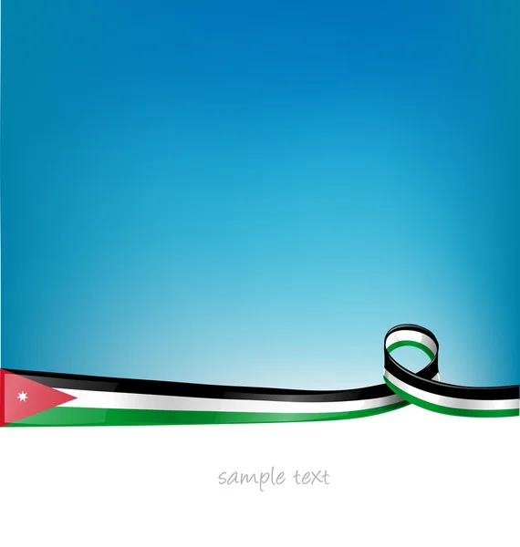 Jordan flag on sky  background — Stock Vector