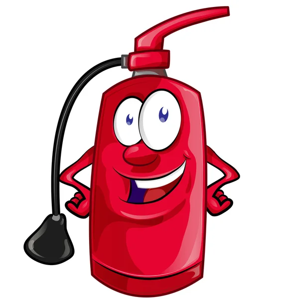 Cartoon Character of fire extinguisher — Stock Vector