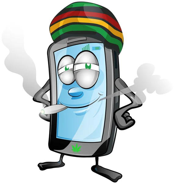 Jamaicaanse pret mobiele cartoon — Stockvector