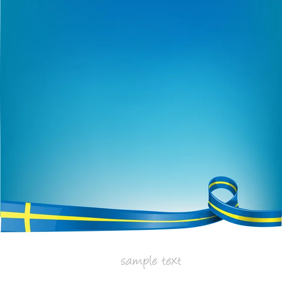 Sweden flag on sky  background — Stock Vector