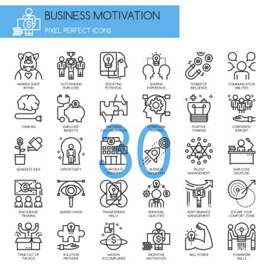 İş motivasyon Icons set