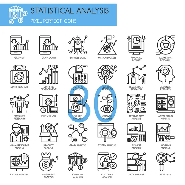 İstatistik ve analiz Icons Set — Stok Vektör