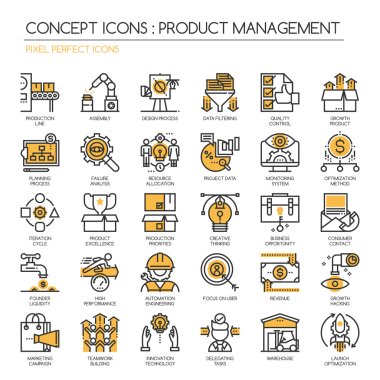 Product management , Thin Line and Pixel Perfect Icons clipart
