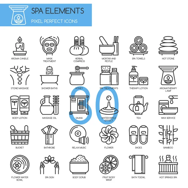 Spa iconos perfectos — Vector de stock