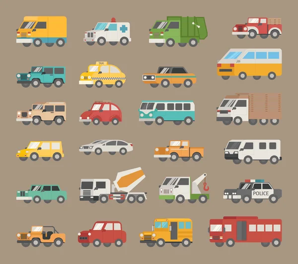 Ensemble d'icône de voiture — Image vectorielle