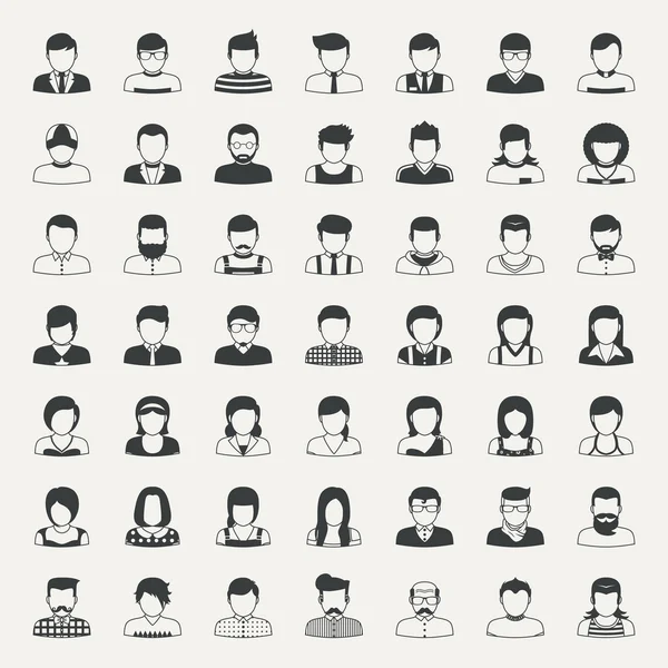 Icônes d'affaires et icônes de personnes — Image vectorielle