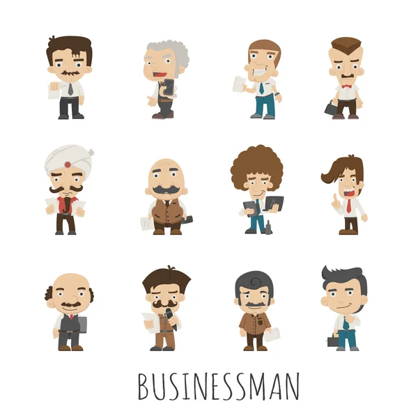 Set of businessman — Stock Vector