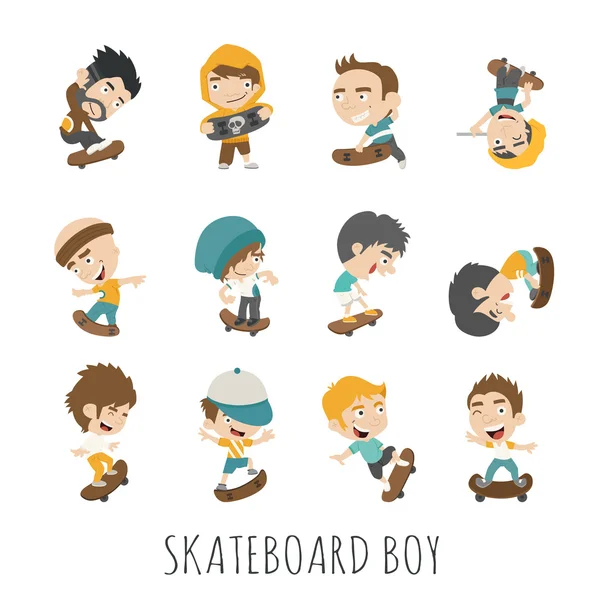 Skateboard boy — Stockový vektor