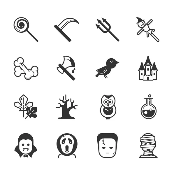 Conjunto de iconos de Halloween — Archivo Imágenes Vectoriales