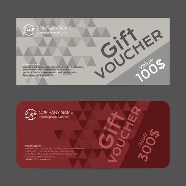 Gift voucher template — Stock Vector