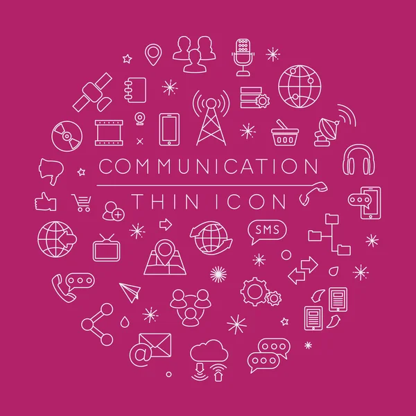 Set ikon komunikasi - Stok Vektor