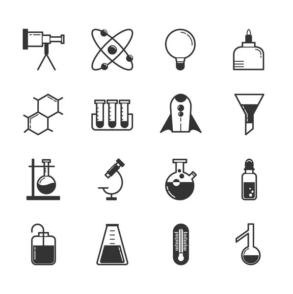 Set van wetenschappelijke iconen — Stockvector