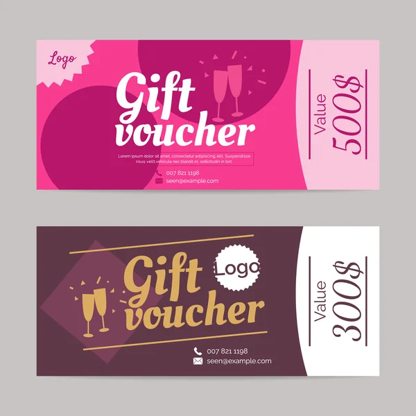 Gift voucher template — Stock Vector